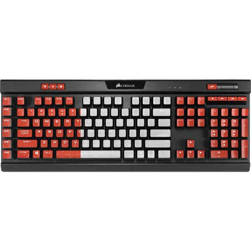 Peru Flag Distressed K95 RGB PLATINUM Mechanical Gaming Keyboard Skin
